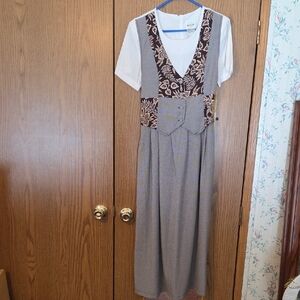 Leaf Patterned Women's Dress